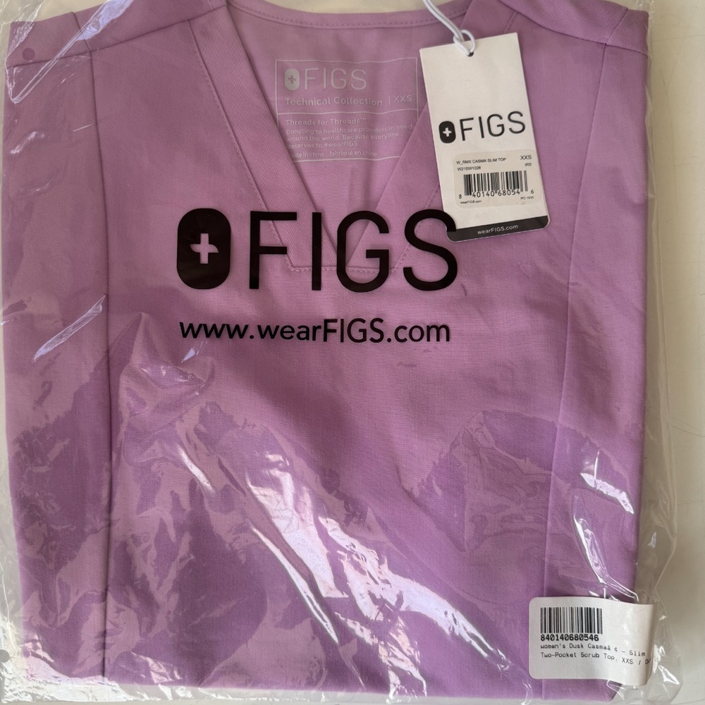 NWT WOMEN CHALK PINK SCRUB TOP CASMA SLIM SIZE XXM